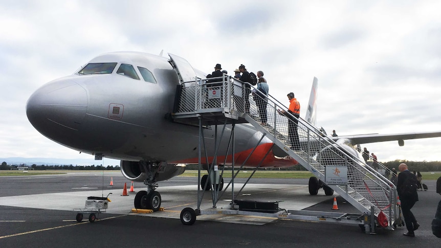 Plane at Hobart Airport