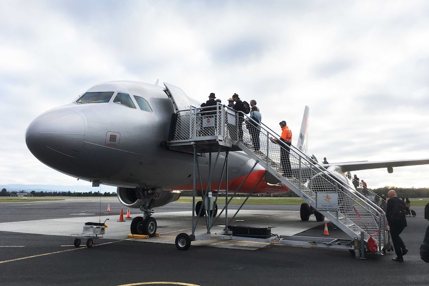Plane at Hobart Airport