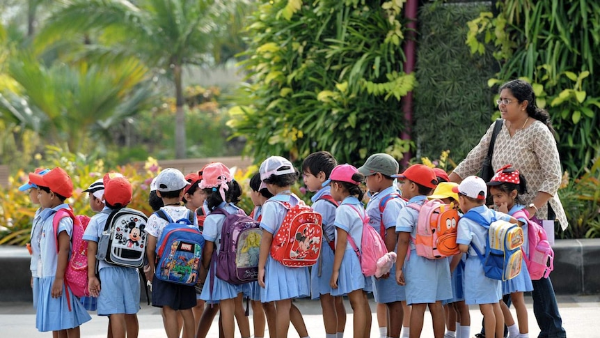 Singapore school children on tour
