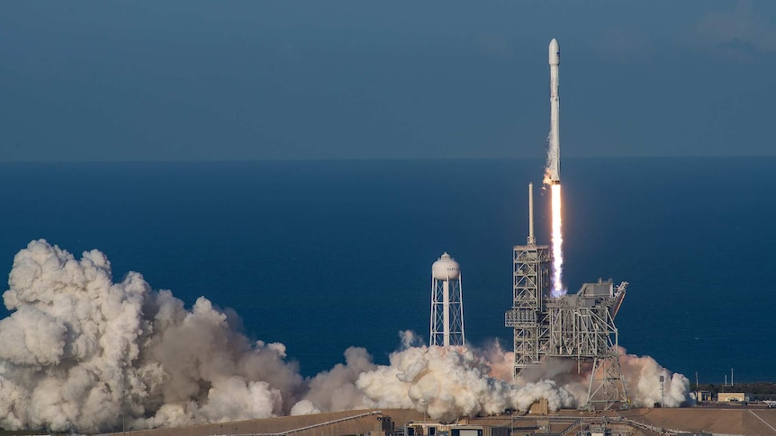 The Falcon 9 rocket launches in Florida