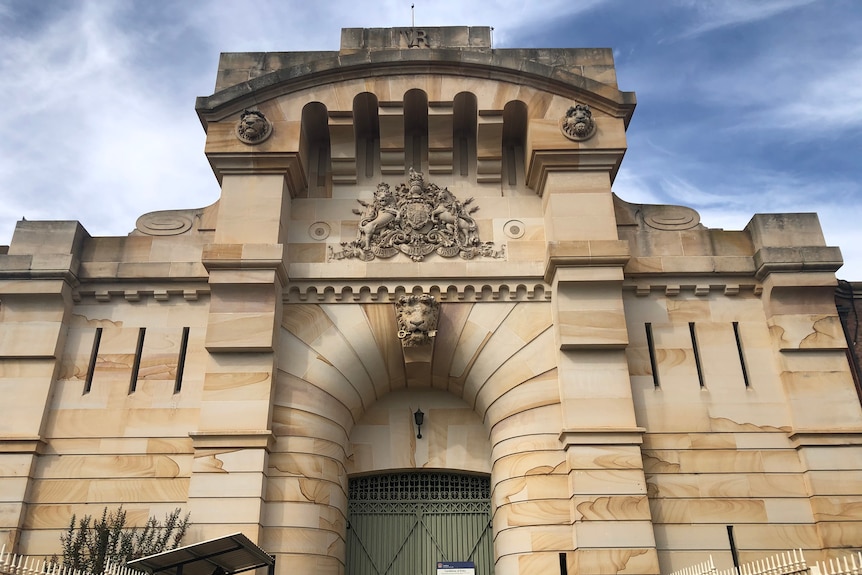 Sandstone gates of the Bathurst prison.
