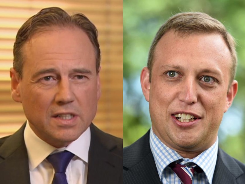 Composite image of Greg Hunt (L) and Steven Miles (R)