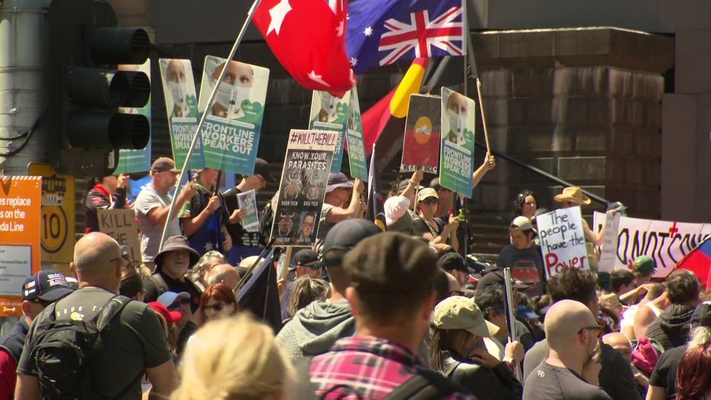 Protesters Take To The Streets Opposing Vaccine Mandates - ABC News