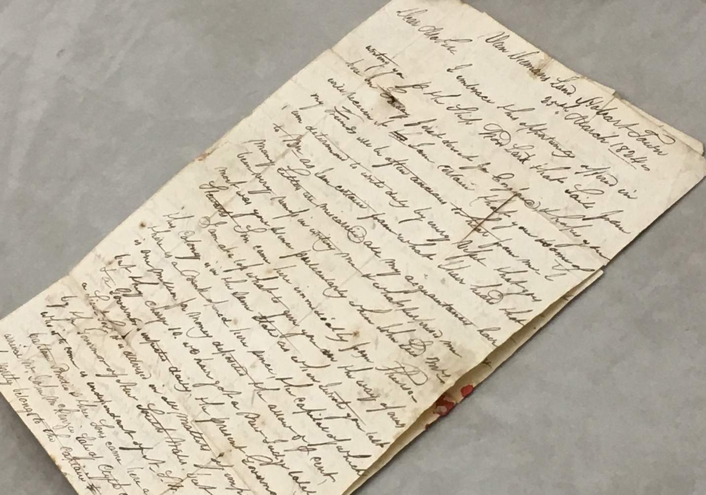 Historic Hobart letter personally delivered from France to new