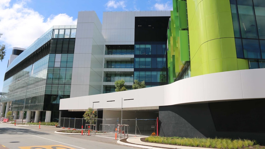 An exterior shot of the new Perth Children's Hospital. March 31, 2016.