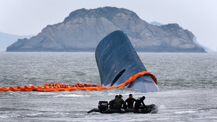 Diivers searching for sunken ferry in April