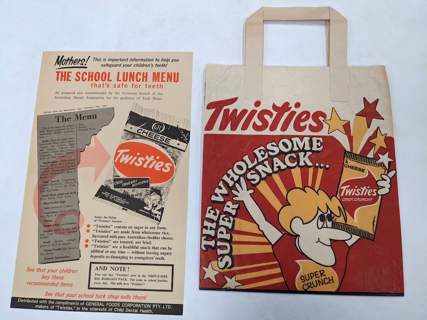 A bag saying Twisties