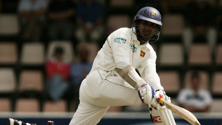 Hot form...Sri Lankan skipper Sangakkara was 130no after making a ton in the first Test. (file photo)