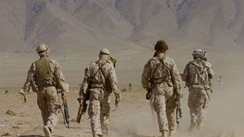 Australian special forces troops on a training exercise in Afghanistan.