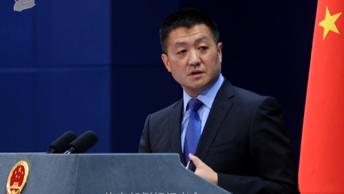 Foreign Ministry spokesman Lu Kang at a press briefing.