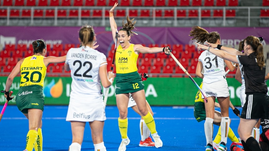 Hockeyroos score twice in 90 seconds to defeat Belgium 2-0 at Women’s World Cup