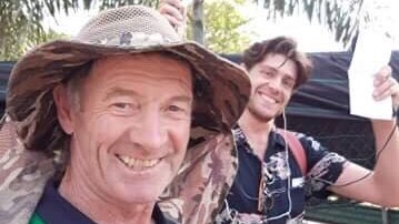 A selfie of Tony Mangan and Josh Begbie