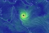 Wind map cyclone Nathan