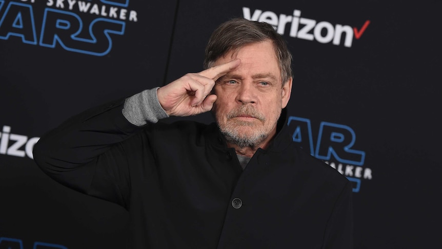 Mark Hamill arrives at the world premiere of "Star Wars: The Rise of Skywalker" in Los Angeles.