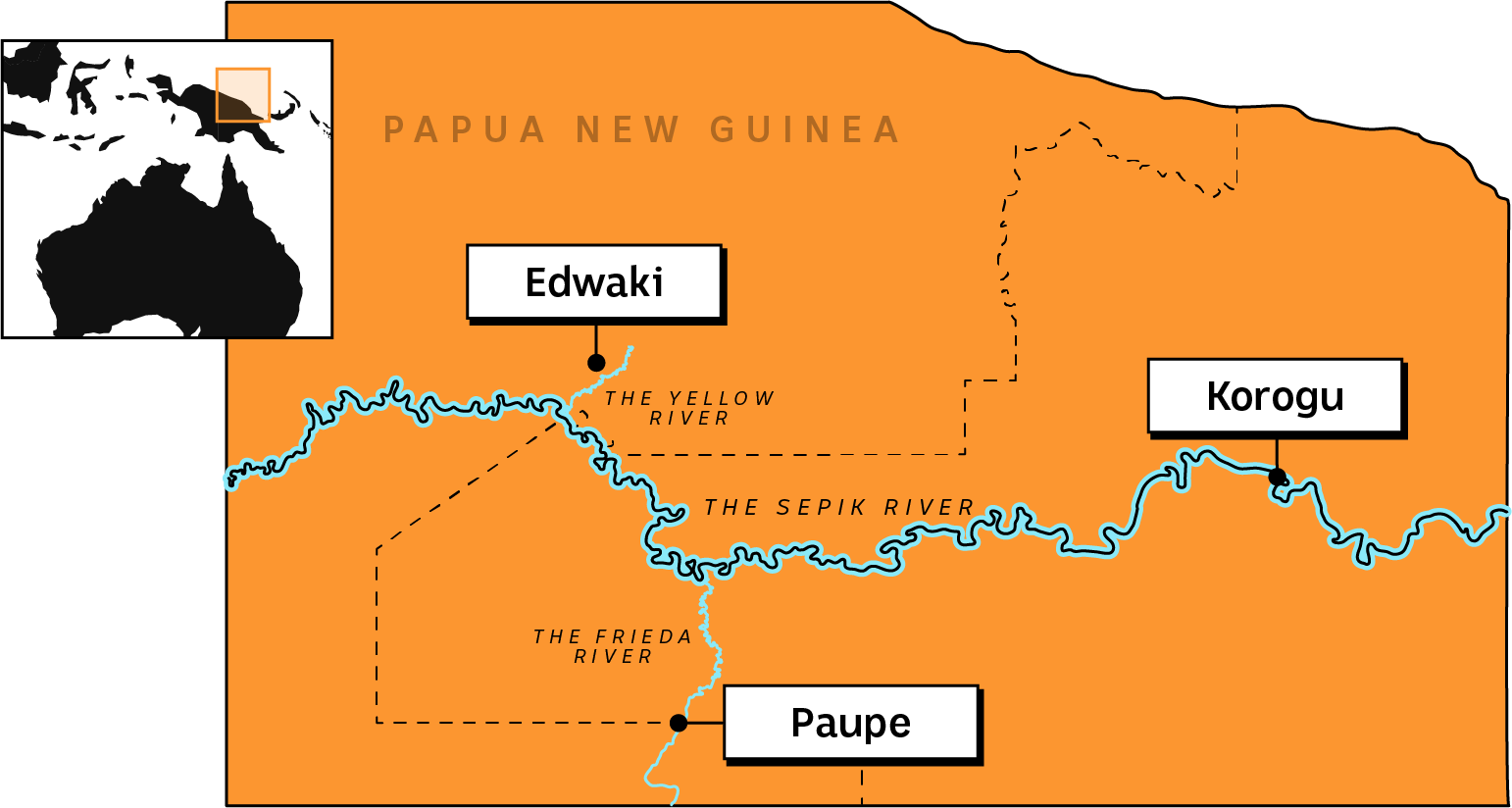 The Sepik River in Papua New Guinea. 