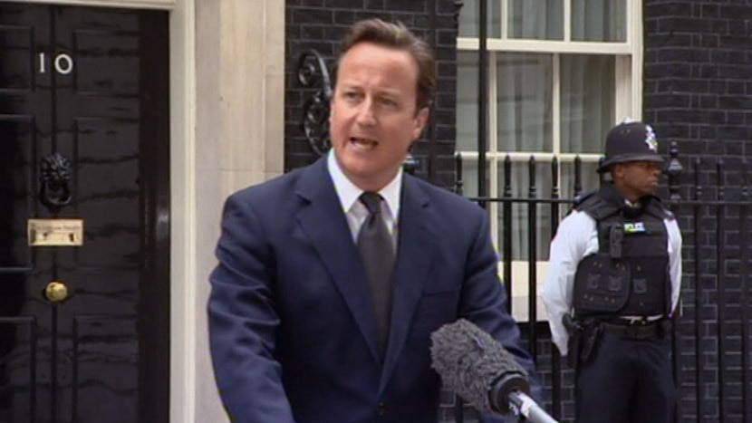 Cameron vows to restore order
