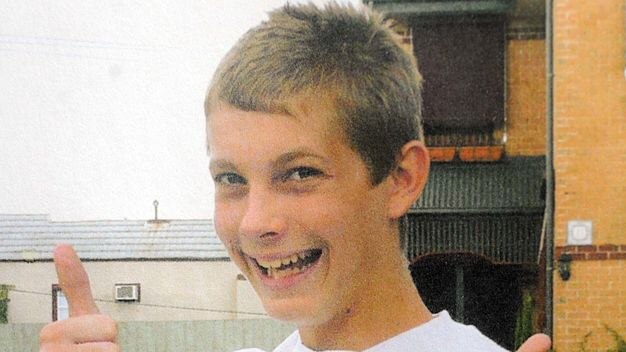 'Just a scared little boy'...Tyler Cassidy, who was shot dead last night.