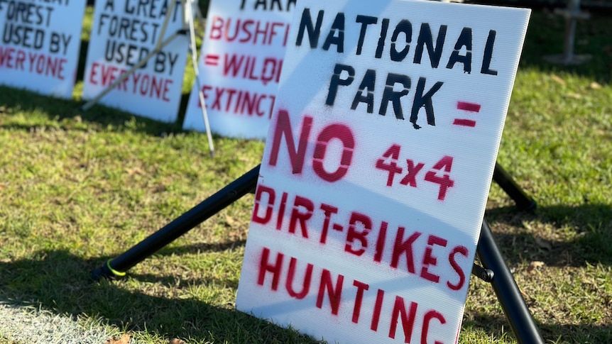 A sign that says National Park = no 4x4 dirt bikes and hunting