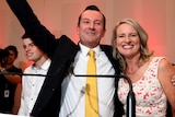 Mark McGowan and his family celebrate the WA election victory