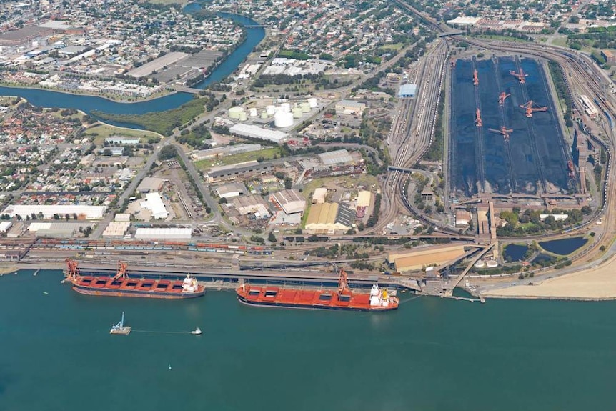 NSW Port Waratah Coal Services aerial