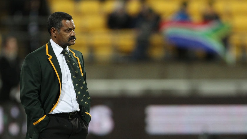 Not happy ... Peter de Villiers thinks some of the refereeing serves to give New Zealand a World Cup leg-up.