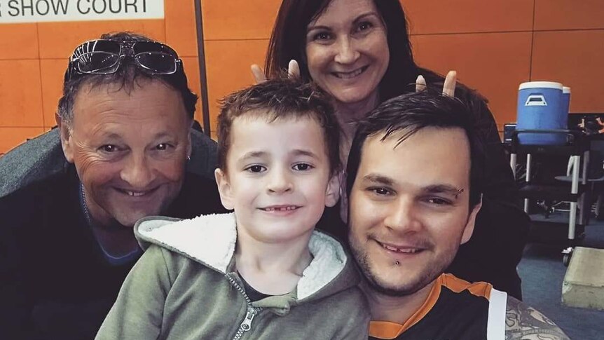 Australian wheelchair rugby player Jake Howe has support from his family whenever he goes out on court.