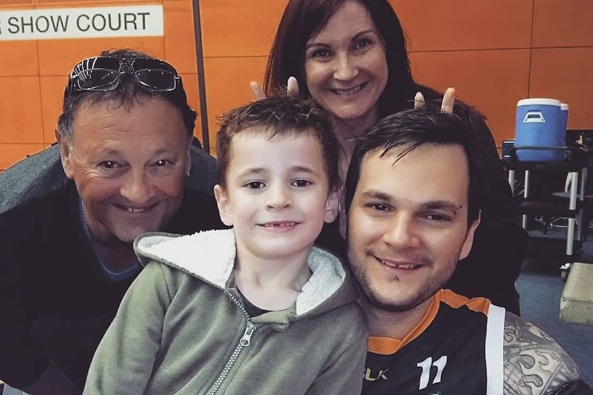 Australian wheelchair rugby player Jake Howe has support from his family whenever he goes out on court.