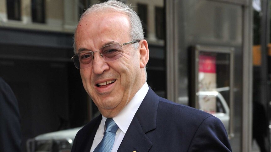 Eddie Obeid arrives to give evidence at the ICAC inquiry.