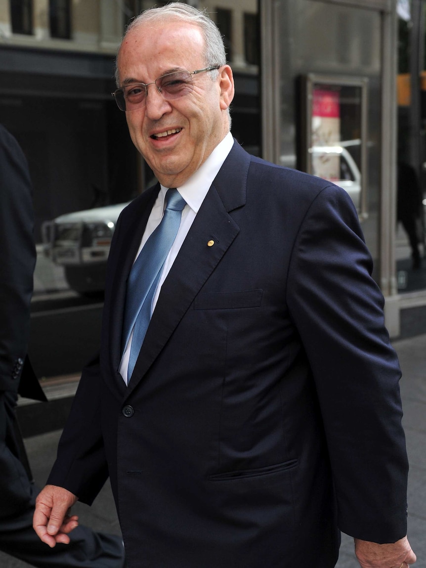 Eddie Obeid arrives to give evidence at the ICAC inquiry.