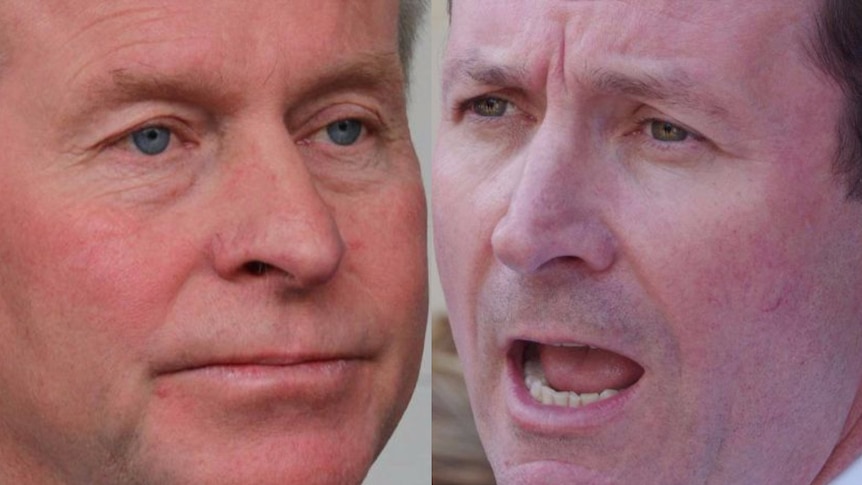 Composite image of Colin Barnett, left, and Mark McGowan, right.