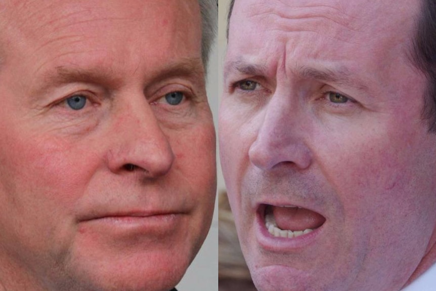 Composite image of Colin Barnett, left, and Mark McGowan, right.