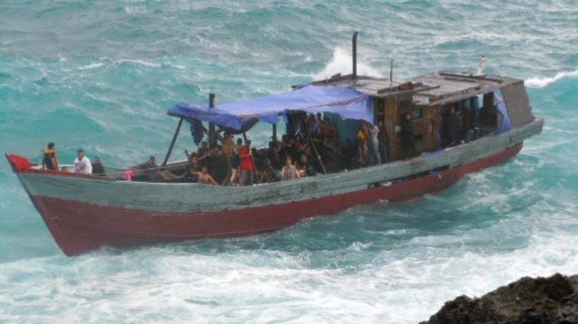 Asylum seekers boat off Christmas Island (Audience submitted: Ray Murray)