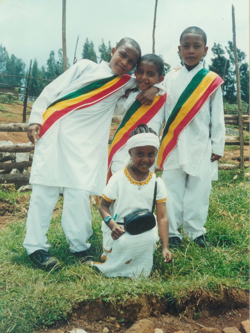 Meseret's daughter Helen and son Abel.