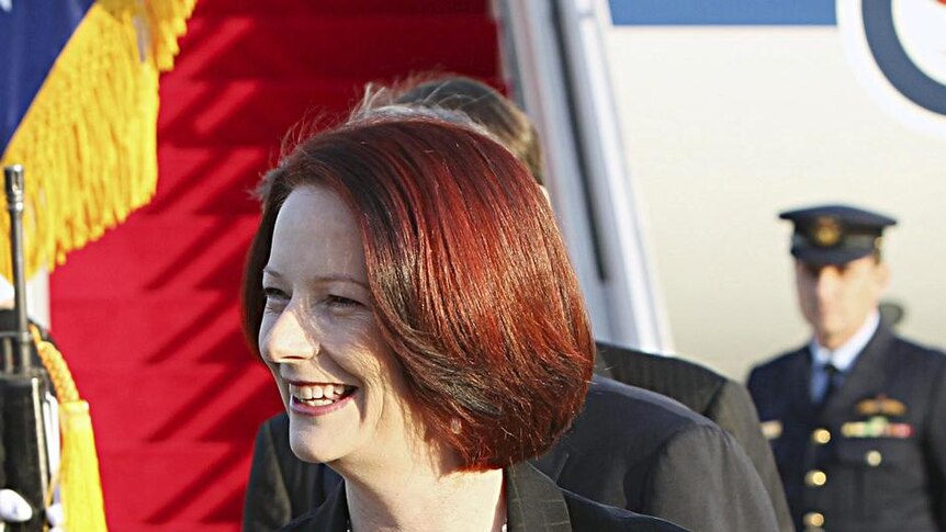 Julia Gillard arrives for the G20 Summit