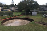 The sinkhole has been cordoned off amid fears it could increase in size.
