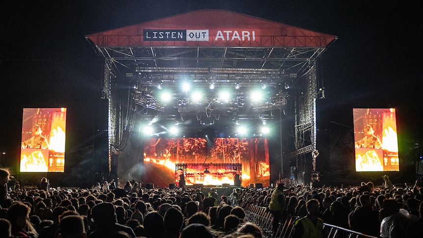 Diplo performing live at the Listen Out 2019 main stage