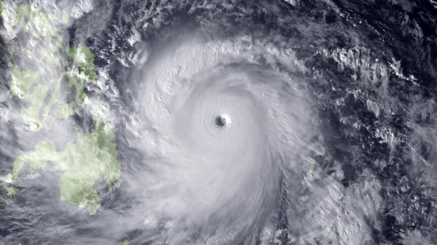 Typhoon Haiyan approaches the Philippines.