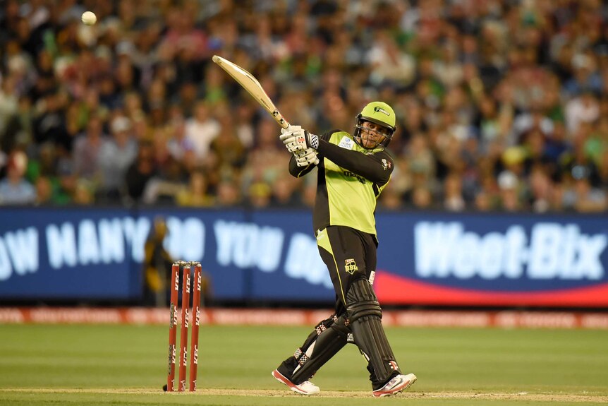 Usman Khawaja bats in the Big Bash