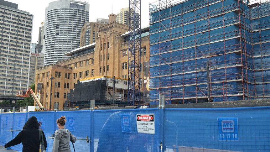 Construction site at Sydney's Museum of Contemporary Art