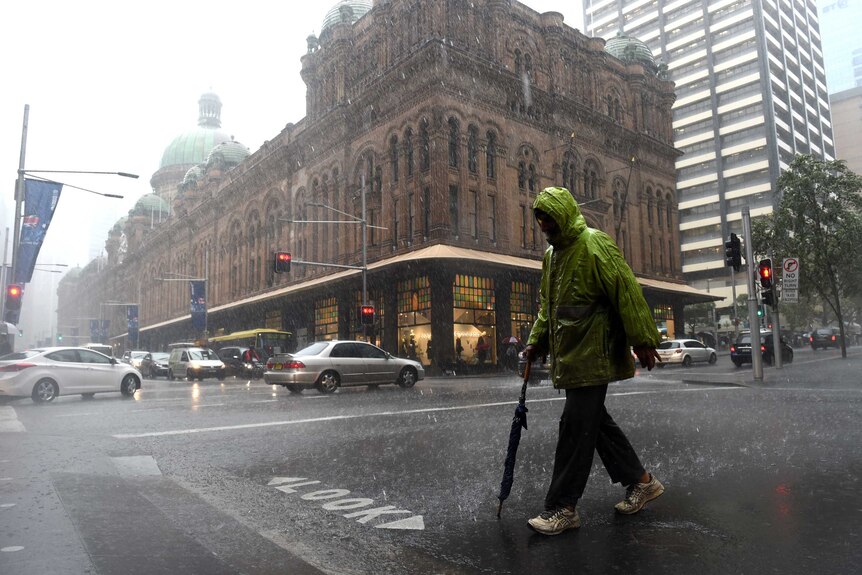 Wet and windy weather in Sydney