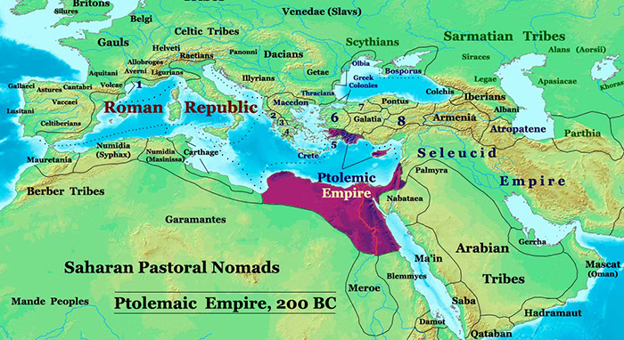 Map of Ptolemaic Dynasty