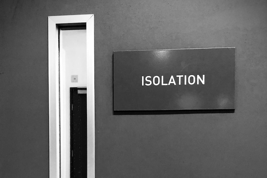 Isolation room door in hospital