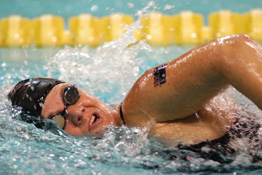 Woman swimming