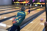 Shirleen Tubb sends one down the lane at the Devonport alley as training for ten pin bowling at the Masters Games