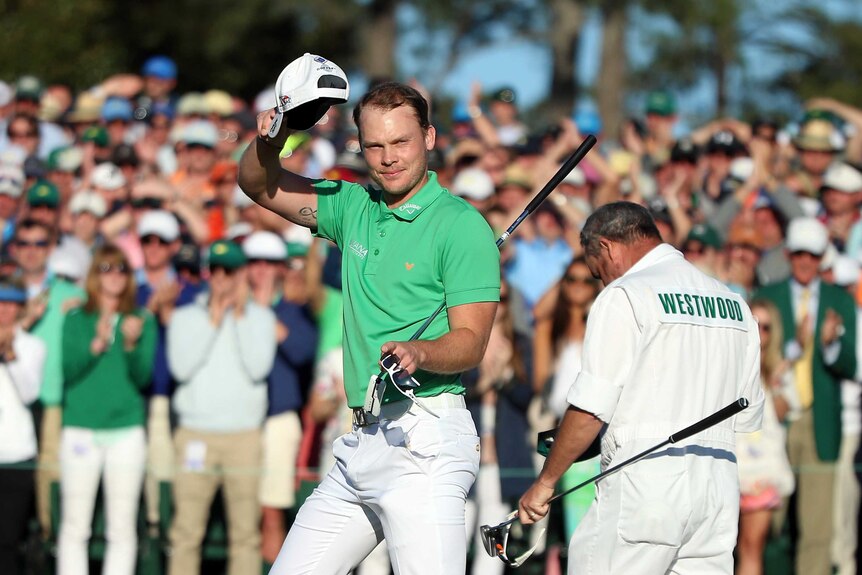 England's Danny Willett reacts after finishing the final round of the 2016 Masters at Augusta.