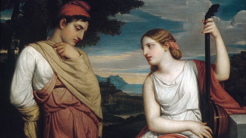 (1846)The Greek Lovers, Henry Peters Gray. Oil on Canvas (via The Metropolitan Museum of Art)