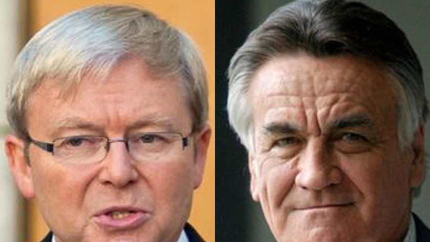 Kevin Rudd and Barrie Cassidy