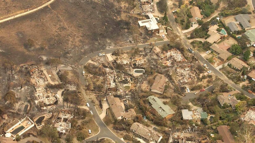 The suburbs of Chapman and Duffy left devastated after bushfires on January 18, 2003.
