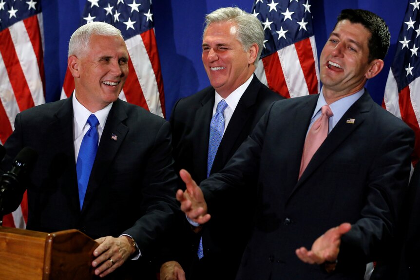 Mike Pence, Kevin McCarthy and Paul Ryan