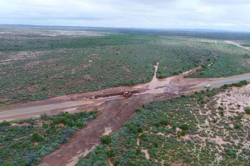 an aerial picture of an outback road 